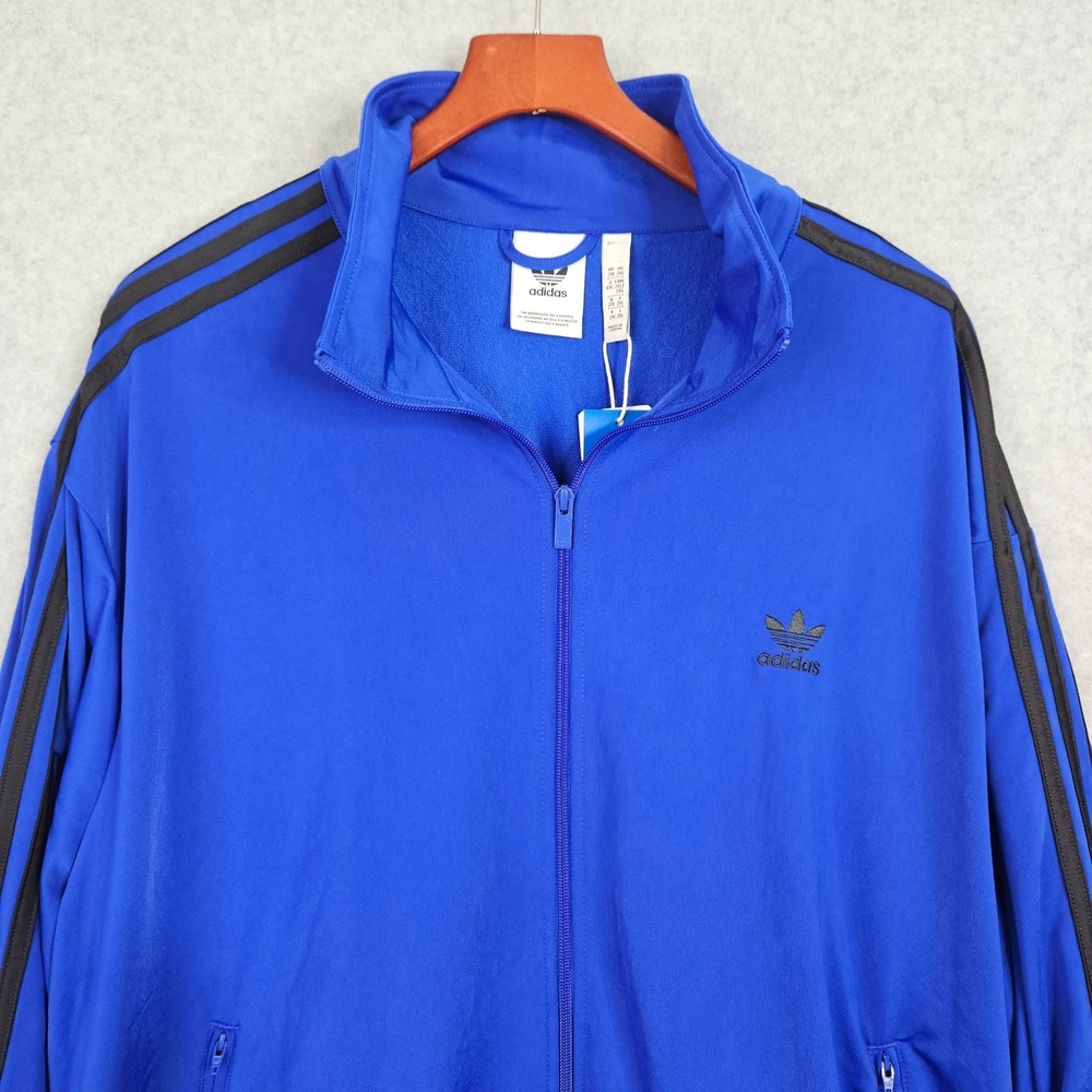 Adidas Originals Firebird TT Track Jacket Mens 2XL Lucid Blue Black JY1346 New